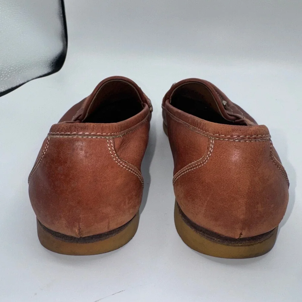 Salvatore Ferragamo Mens 7D Tan Leather Gancini Bit moccasin Loafers Dress Shoes